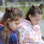 children outdoor learning spring