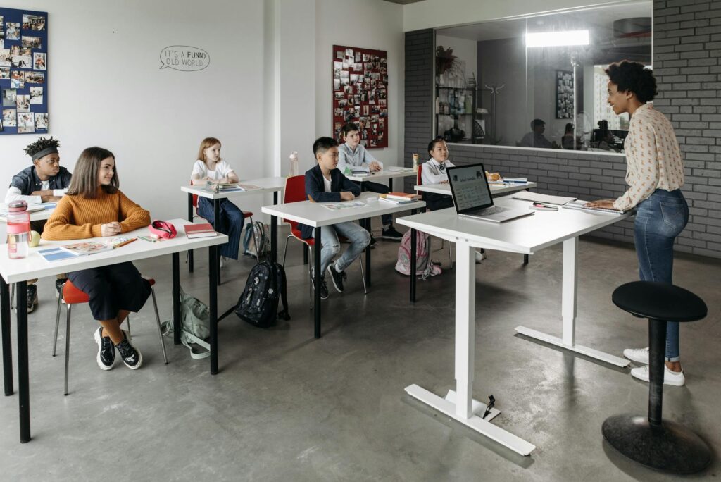 modern classroom display