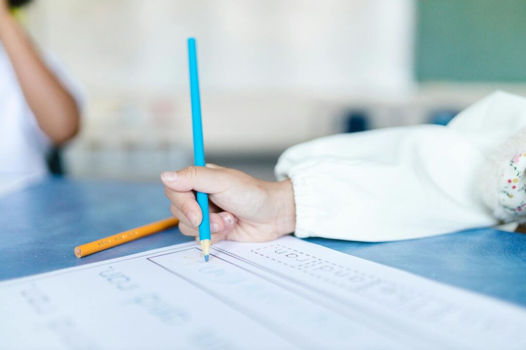 student writing personal statement