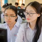 students coding classroom