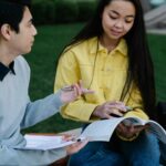 students discussing social media celebrity