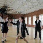 students playing games classroom