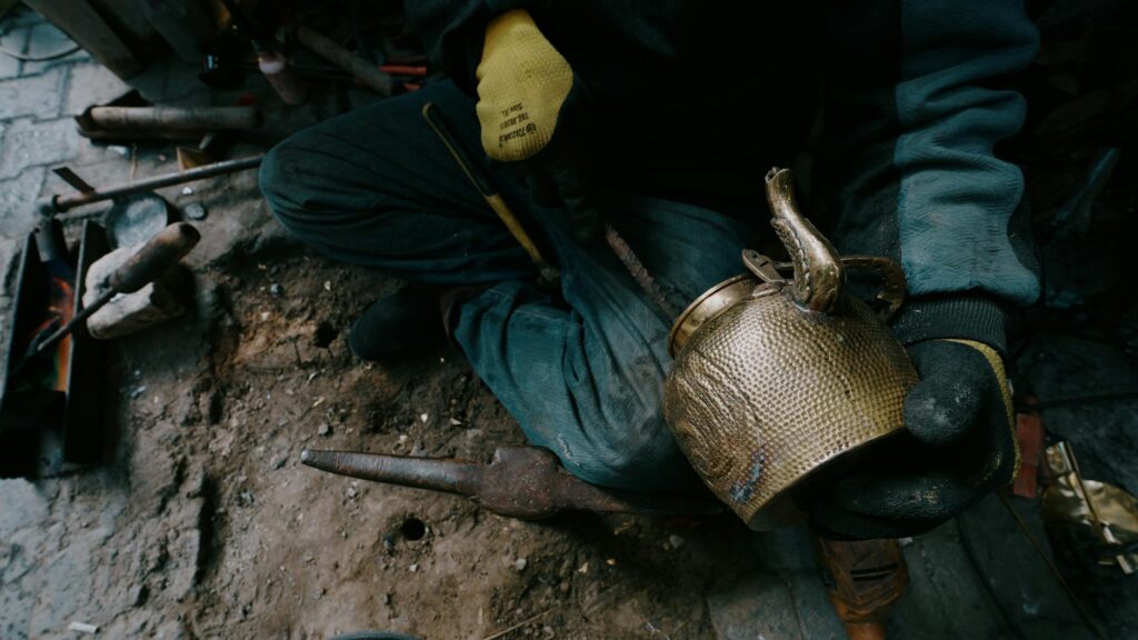 artist refining artwork