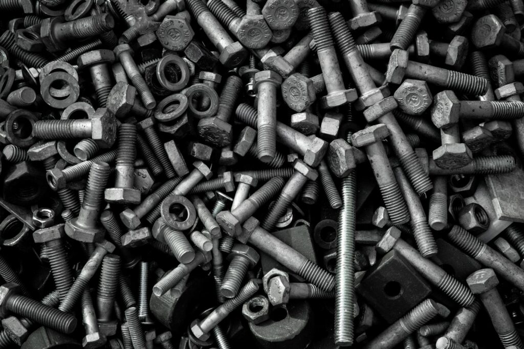 assortment of construction nails