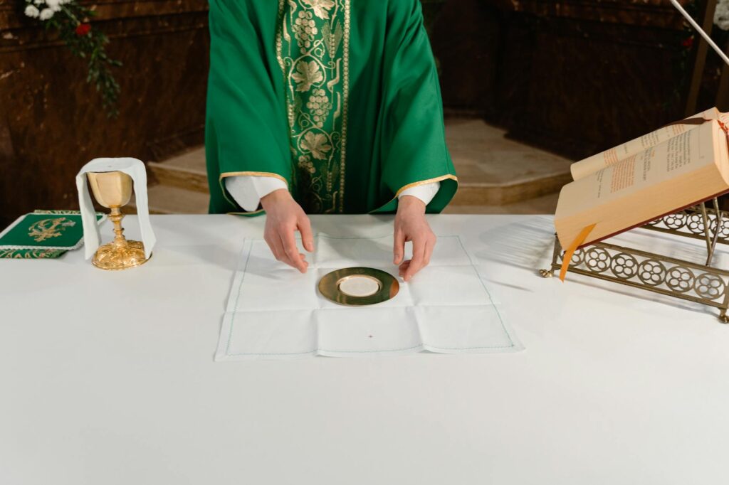 Catholic sacraments symbolic imagery