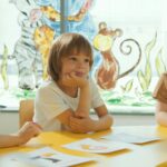 children learning primary school