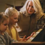 children learning music classroom
