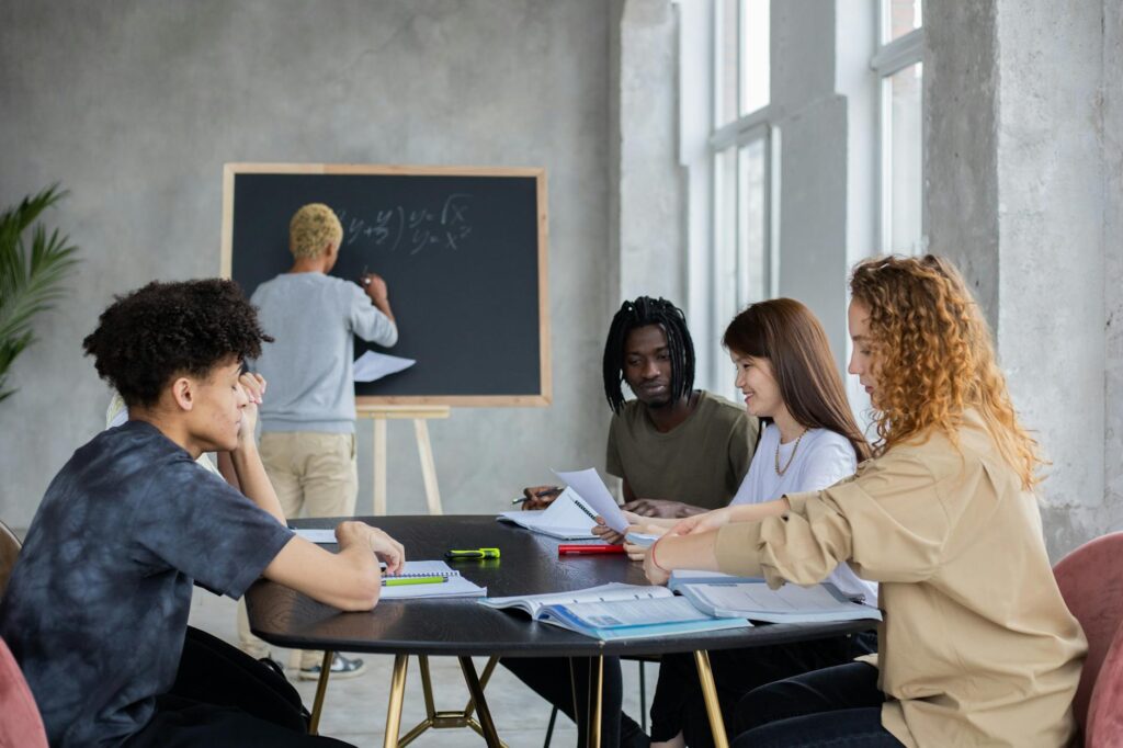 classroom group discussion