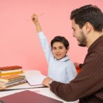 classroom au pair helping student