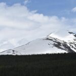 Colorado mountain landscape clock