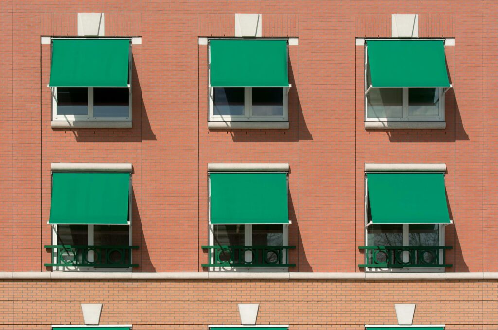 modern awning installation