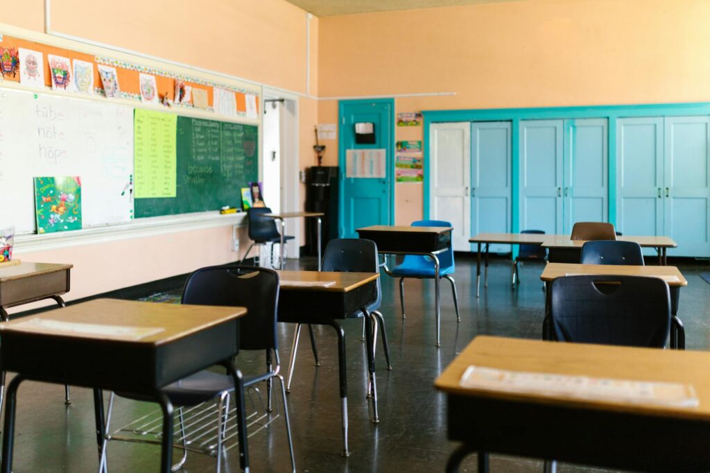 modern classroom blackboard