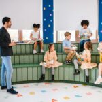 modern classroom bookcase