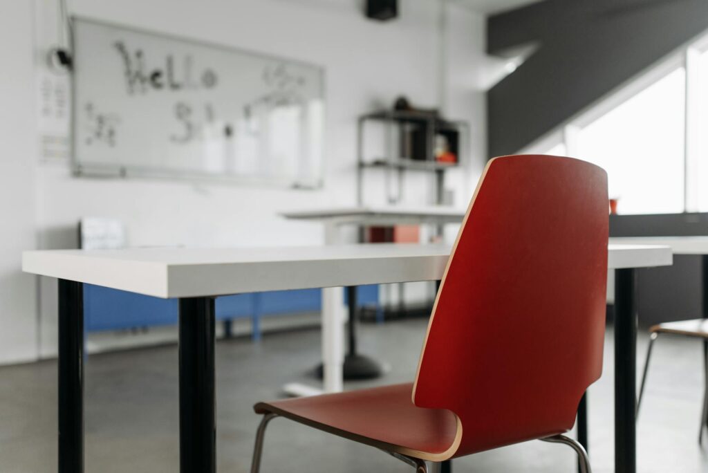 modern classroom whiteboard