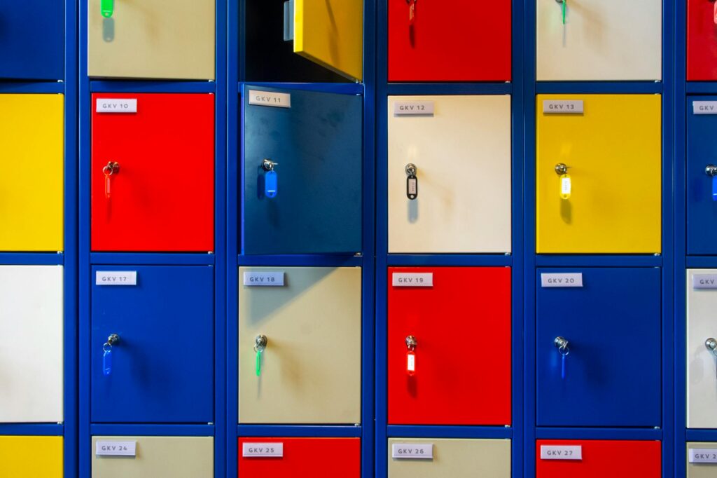 organized classroom storage