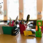 organized classroom supplies
