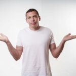 person confused by text message