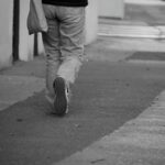 person walking outdoors