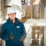 probationary engineer working on project