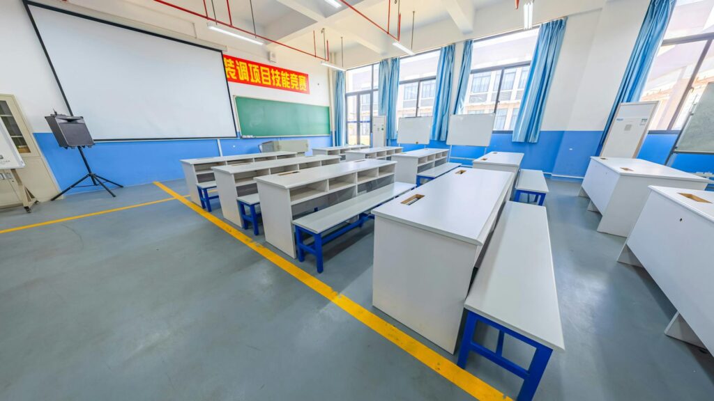 self contained classroom setup