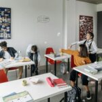 students playing classroom game
