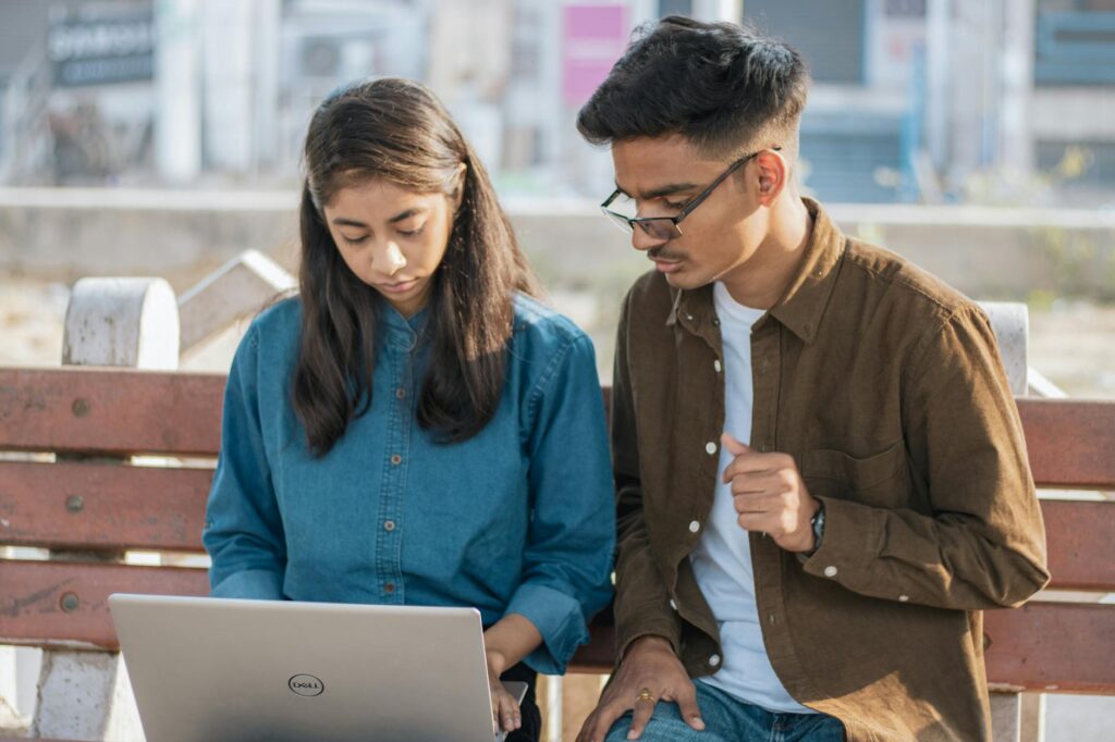 students playing online game classroom