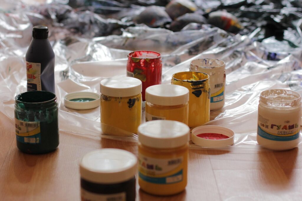 acrylic paint colour mixing