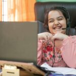 child learning at home