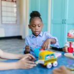 children playing classroom games
