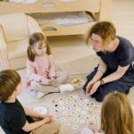children playing educational games