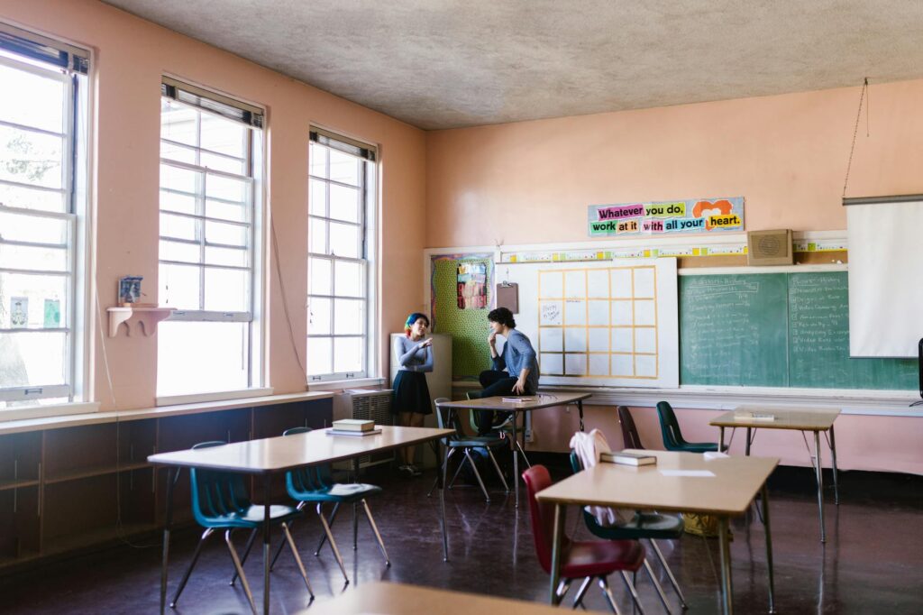 classroom with open communication