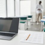 modern classroom screen setup