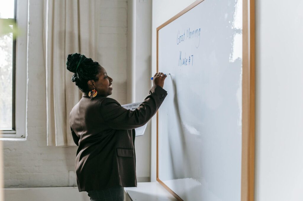 modern classroom whiteboard