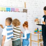 modern classroom whiteboard
