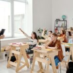 modern portable classroom exterior