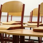 red classroom chairs arrangement